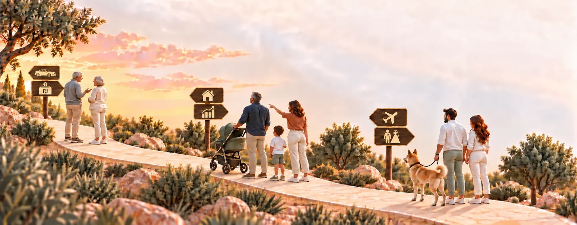 משפחה לאורך שלבי החיים, לפני שלטי בחירה: חופשה או חתונה, דירה או שוק ההון, רכב או חיסכון